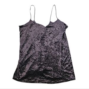 Vintage Velvet Slip Dress Purple Size Large